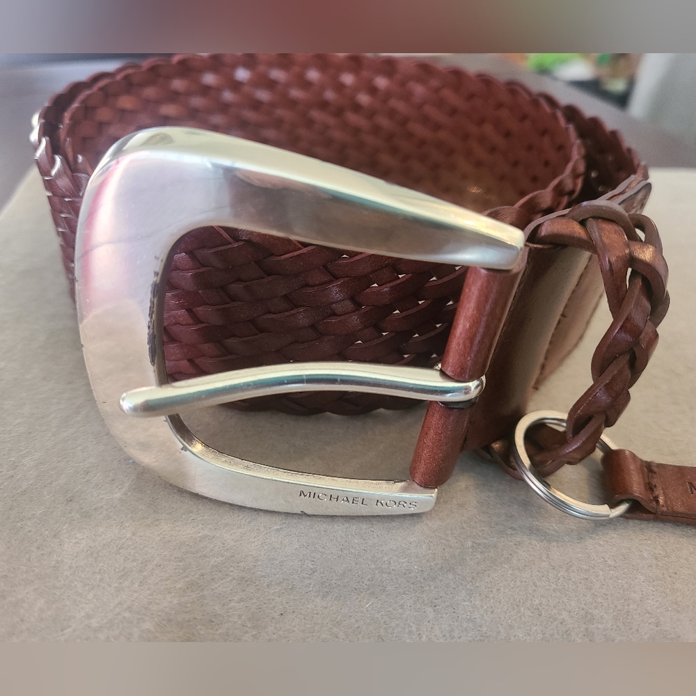Michael Kors brown leather belt